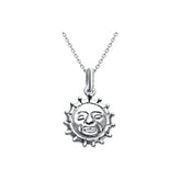Sterling silver Sun Face Charm Pendants