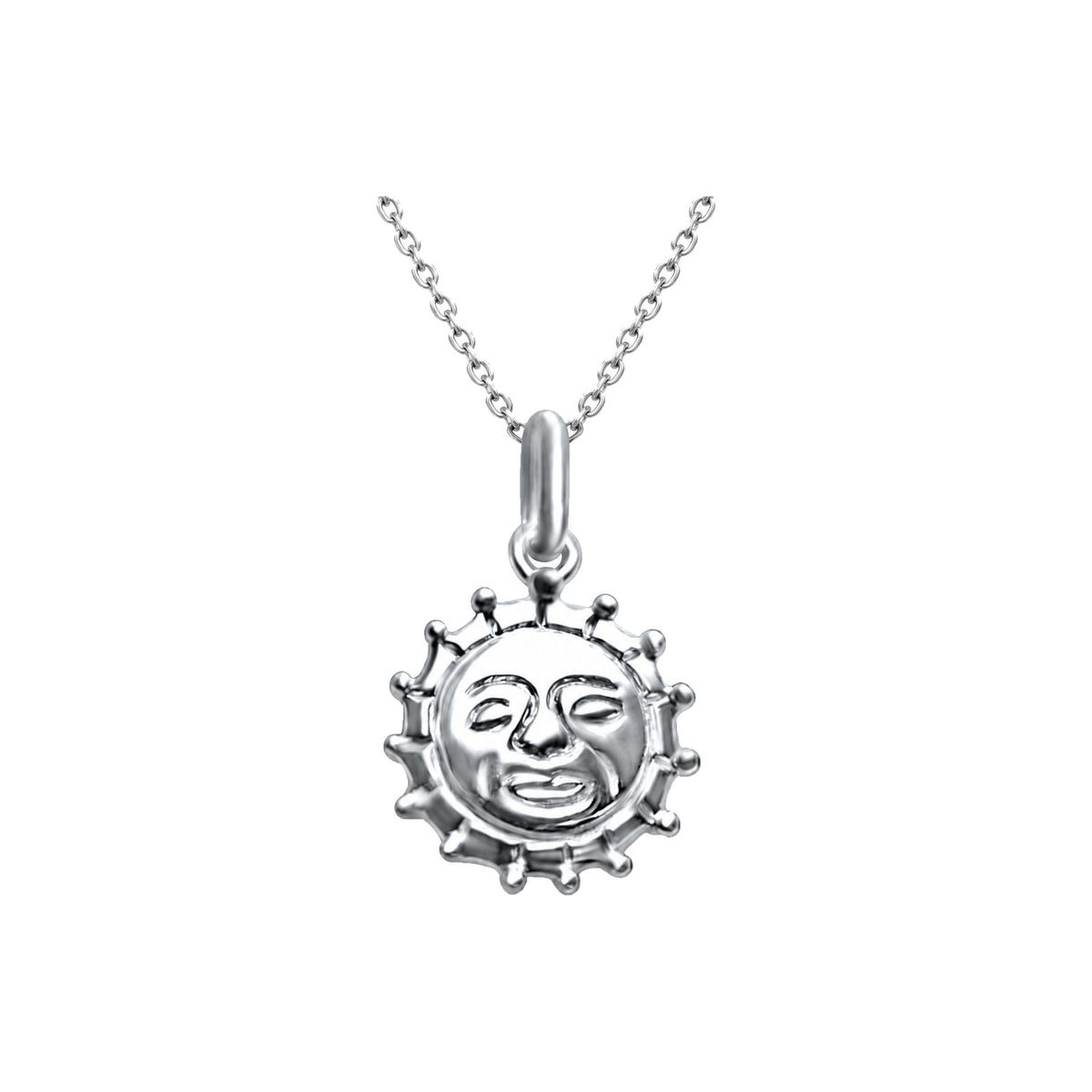 Sterling silver Sun Face Charm Pendants