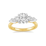 9ct yellow gold Round Cut 2.50 Carat tw Lab Grown Diamond sparkling ring Rings