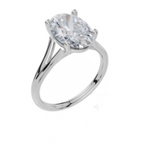 9ct White Gold Oval Cut 3.00 Carat of Lab-Grown Diamond Ring