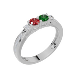 Personalised 2 Birthstones Ring