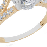 18ct Yellow Gold Oval Cut 1.38 Carat tw of Lab-Grown Diamonds Ring
