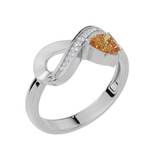 Peronalised Heart Birthstone Cubic Zirconia Ring