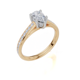 18ct Yellow Gold Pear Cut 0.86 Carat tw of Lab-Grown Diamonds Ring
