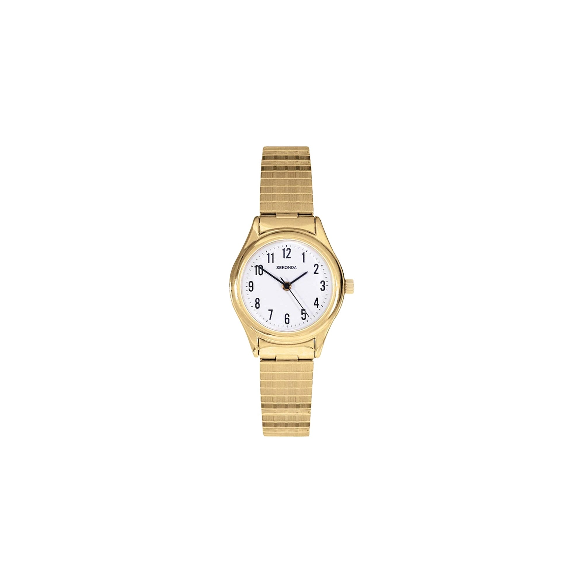 Sekonda Analogue Watch with White Dial and Gold Tone Bracelet 26mm SK4602
