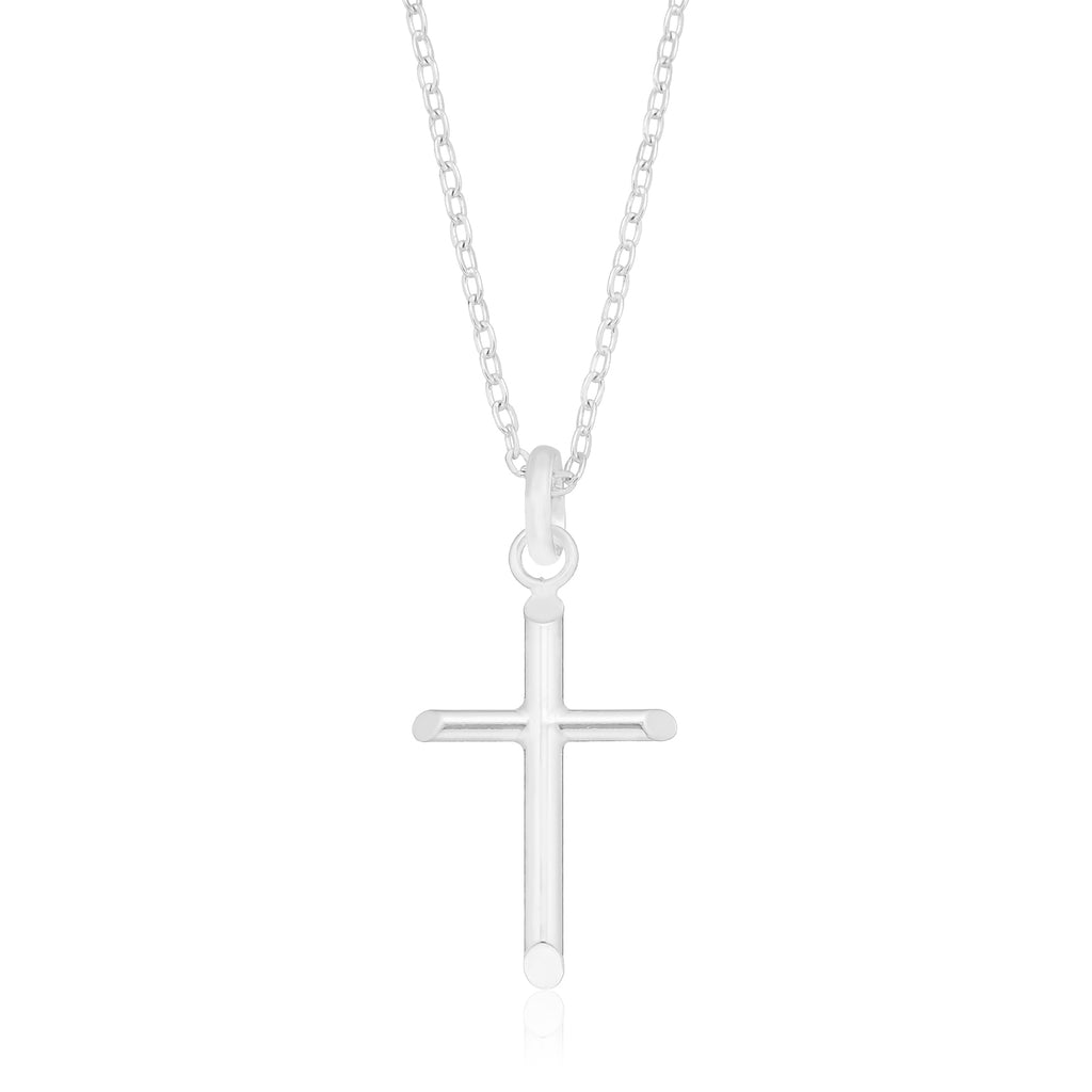Sterling Silver 25x17mm Polished Cross Pendant