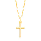9ct Yellow Gold 16mm Cross Pendant