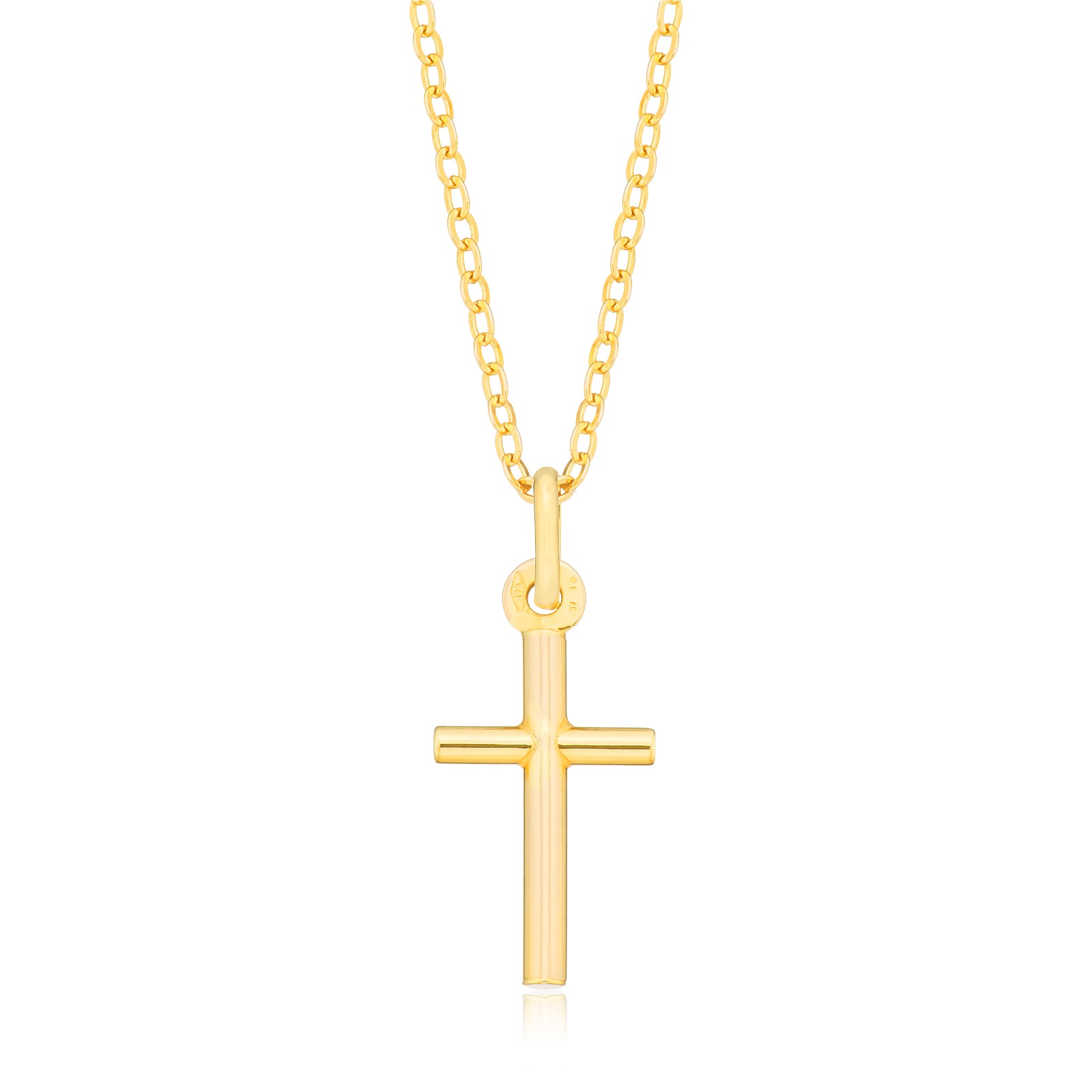 9ct Yellow Gold 16mm Cross Pendant