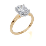 18ct Yellow Gold Oval Cut 2.09 Carat tw of Lab-Grown Diamonds Ring