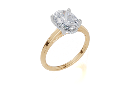 18ct Yellow Gold Oval Cut 2.09 Carat tw of Lab-Grown Diamonds Ring