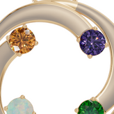 Personalised 4 Birthstones Circle Pendant