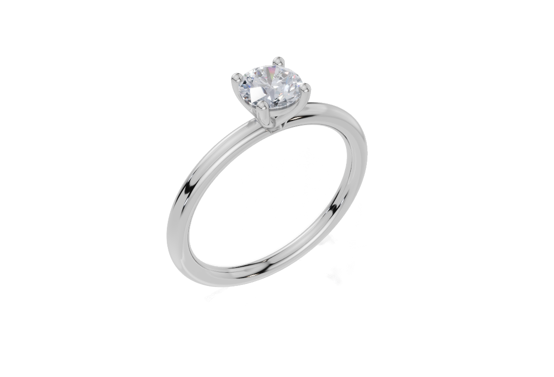 9ct White Gold Round Cut 0.50 Carat of  Diamond Ring