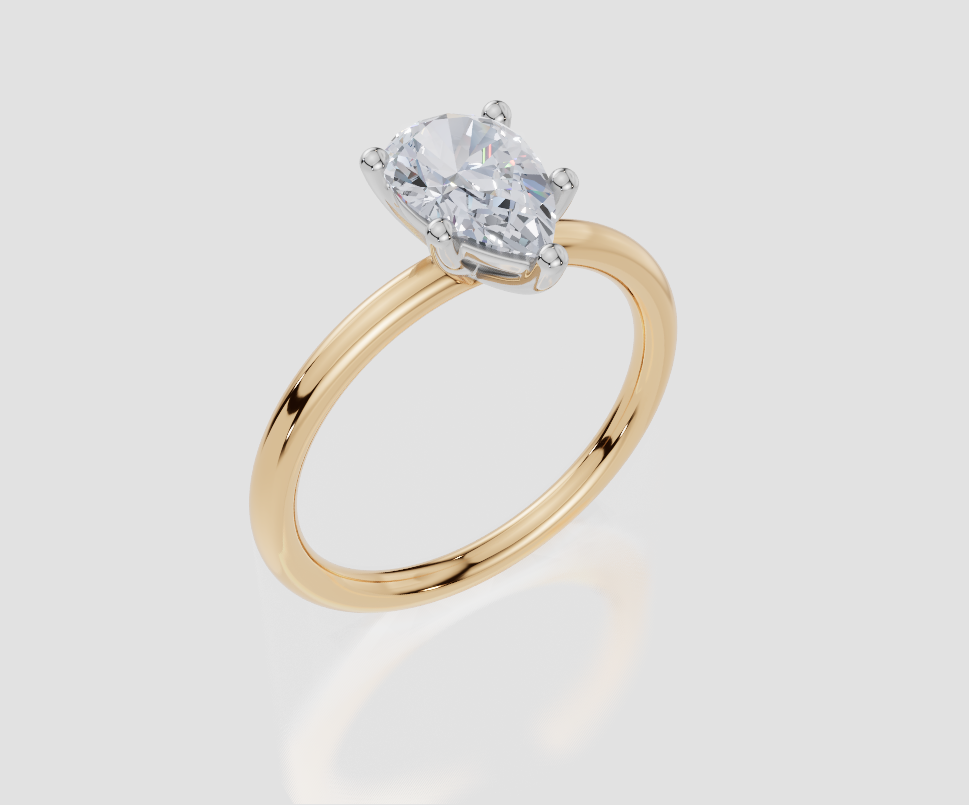 9ct Yellow Gold Pear Cut 1.00 Carat of  Diamond Ring
