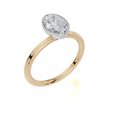 9ct Yellow Gold Oval Cut 1.00 Carat of Lab-Grown Diamond Ring