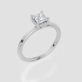 9ct White Gold Princess Cut 0.55 Carat tw of  Diamonds Ring