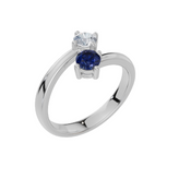 Personalised 2 Birthstones Ring