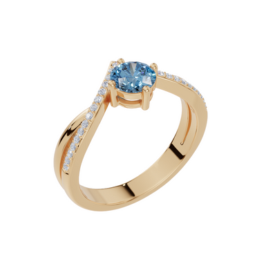 Personalised Round Birthstone Cubic Zirconia Ring