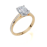 9ct Yellow Gold Oval Cut 1.82 Carat tw of Lab-Grown Diamonds Ring