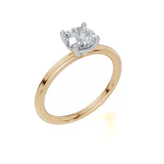 9ct Yellow Gold Round Cut 0.75 Carat of Lab-Grown Diamond Ring