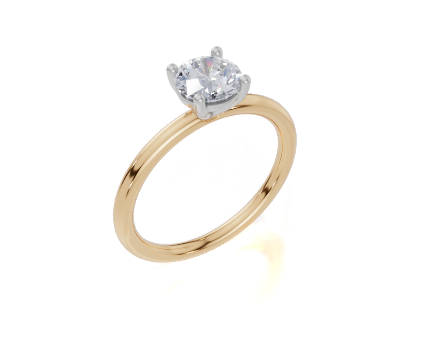 9ct Yellow Gold Round Cut 0.75 Carat of Lab-Grown Diamond Ring