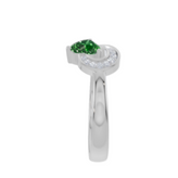 Peronalised Heart Birthstone Cubic Zirconia Ring