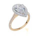 18ct Yellow Gold Pear Cut 2.62 Carat tw of Lab-Grown Diamonds Ring