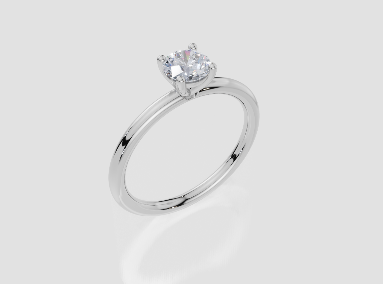 9ct White Gold Round Cut 0.50 Carat of  Diamond Ring