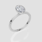 18ct White Gold Oval Cut 1.00 Carat of Lab-Grown Diamond Ring