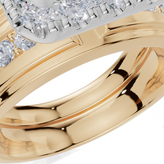 18ct Yellow Gold Princess Cut 2.17 Carat tw of Lab-Grown Diamonds Ring and 18ct Yellow Gold 0.32 Carat tw of Lab-Grown  Diamonds Band
