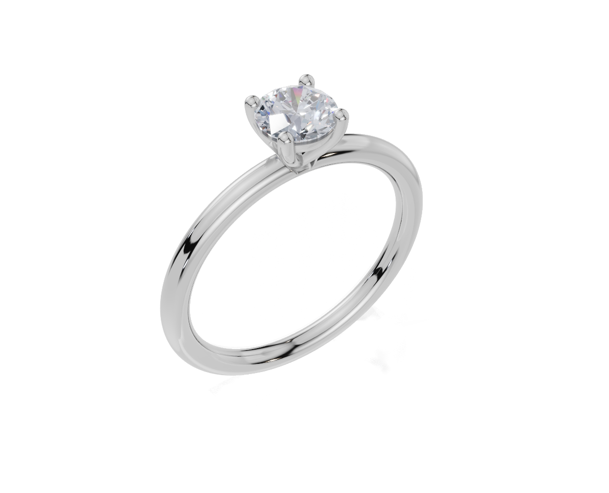 9ct White Gold Round Cut 0.50 Carat of  Diamond Ring