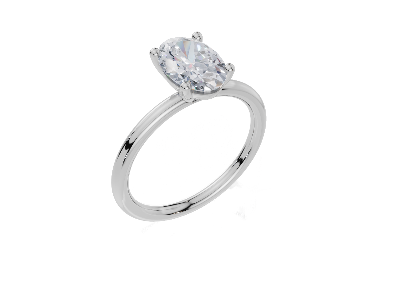 18ct White Gold Oval Cut 1.50 Carat of Lab-Grown Diamond Ring