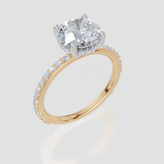 18ct Yellow Gold Round Cut 2.41 Carat tw of  Diamonds Ring
