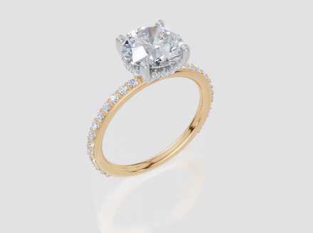 18ct Yellow Gold Round Cut 2.41 Carat tw of  Diamonds Ring