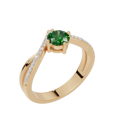 Personalised Round Birthstone Cubic Zirconia Ring