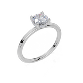 9ct White Gold Round Cut 0.80 Carat tw of  Diamonds Ring