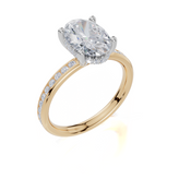 9ct Yellow Gold Oval Cut 2.42 Carat tw of Lab-Grown Diamonds Ring