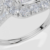 9ct White Gold Emerald Cut 2.13 Carat tw of  Diamonds Ring