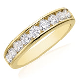 HUSH 9ct Yellow Gold Round Cut 1.00 Carat tw Diamond Simulant Ring