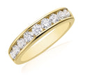 HUSH 9ct Yellow Gold Round Cut 1.00 Carat tw Diamond Simulant Ring