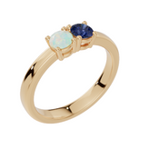 Personalised 2 Birthstones Rings