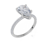 9ct White Gold Pear Cut 2.32 Carat tw of Lab-Grown Diamonds Ring