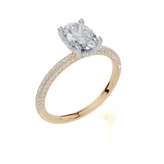 18ct Yellow Gold Oval Cut 1.37 Carat tw of  Diamonds Ring