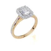 18ct Yellow Gold Emerald Cut 1.56 Carat tw of  Diamonds Ring
