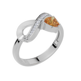 Peronalised Heart Birthstone Cubic Zirconia Ring