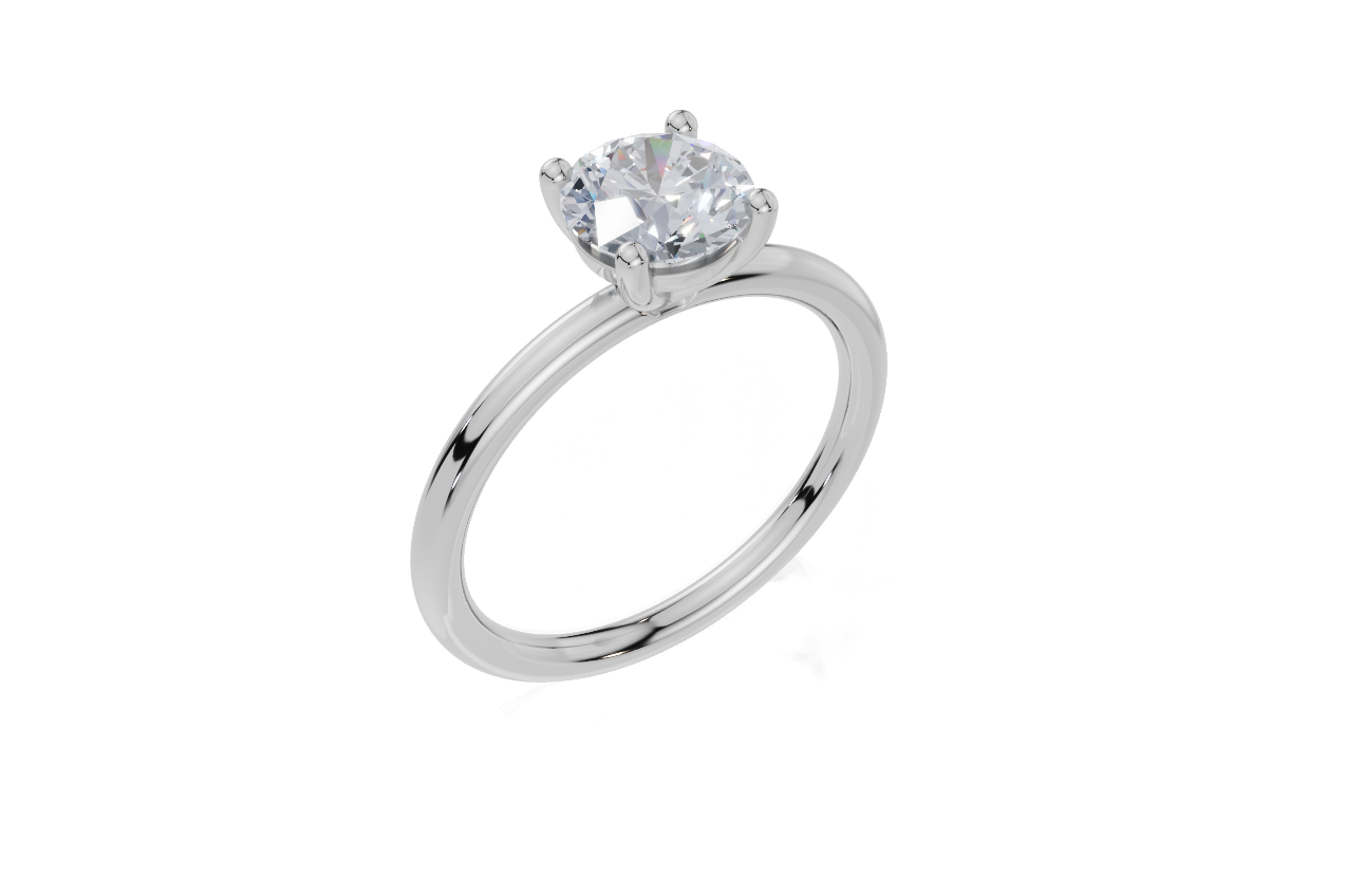 18ct White Gold Round Cut 1.00 Carat of  Diamond Ring