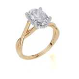 9ct Yellow Gold Oval Cut 2.09 Carat tw of Lab-Grown Diamonds Ring