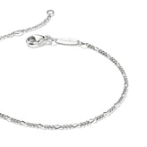 Silver bracelet on a white background