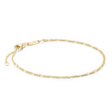 Gold bracelet on a white background