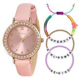 Tikkers Pink Kids Watch & Bracelet Gift Set ATK1092-SET