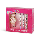 Tikkers Pink Watch set for kids, lovely gift package of watch and bracelet